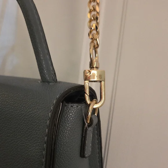 Nine West Grey Mini Bag with Gold Chain NWOT - Picture 5 of 7